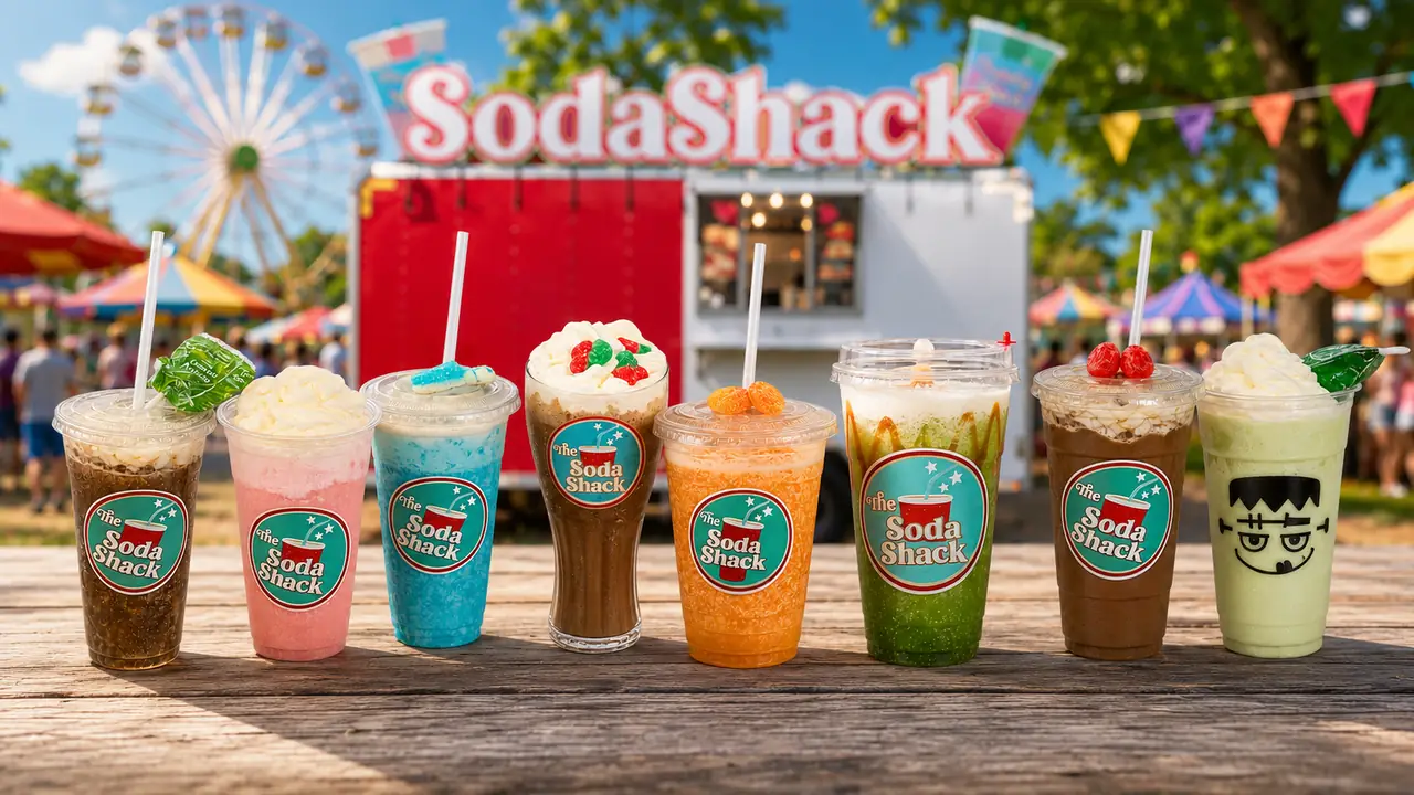 All drinks on table in summer